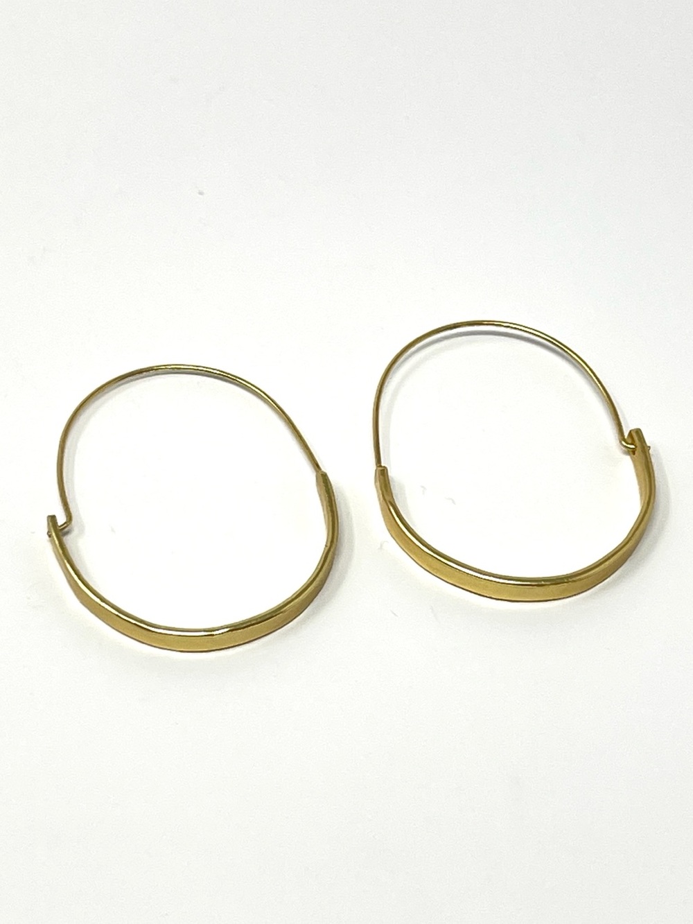 New Anthropologie Annelise Hoop Earrings Gold - Picture 5 of 7